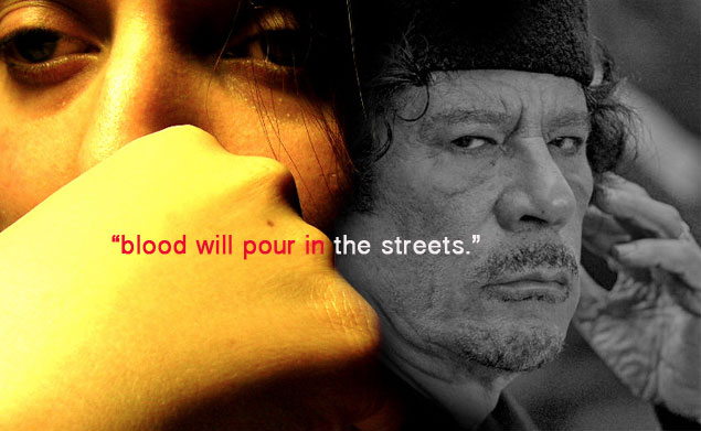 du sang sur les rues Kadhafi