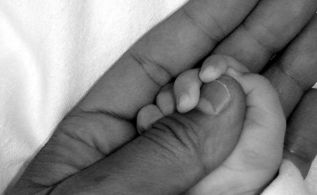 father and daughter, african child