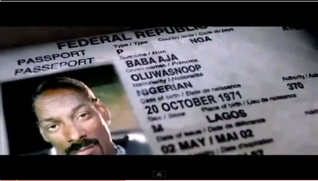 ナイジェリアのスヌープさ ここに彼のパスポートをチェックしてください